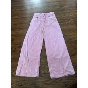 Urban Outfitters BDG High & Wide High Rise Corduroy Pants Pink 27 Barbie Pink